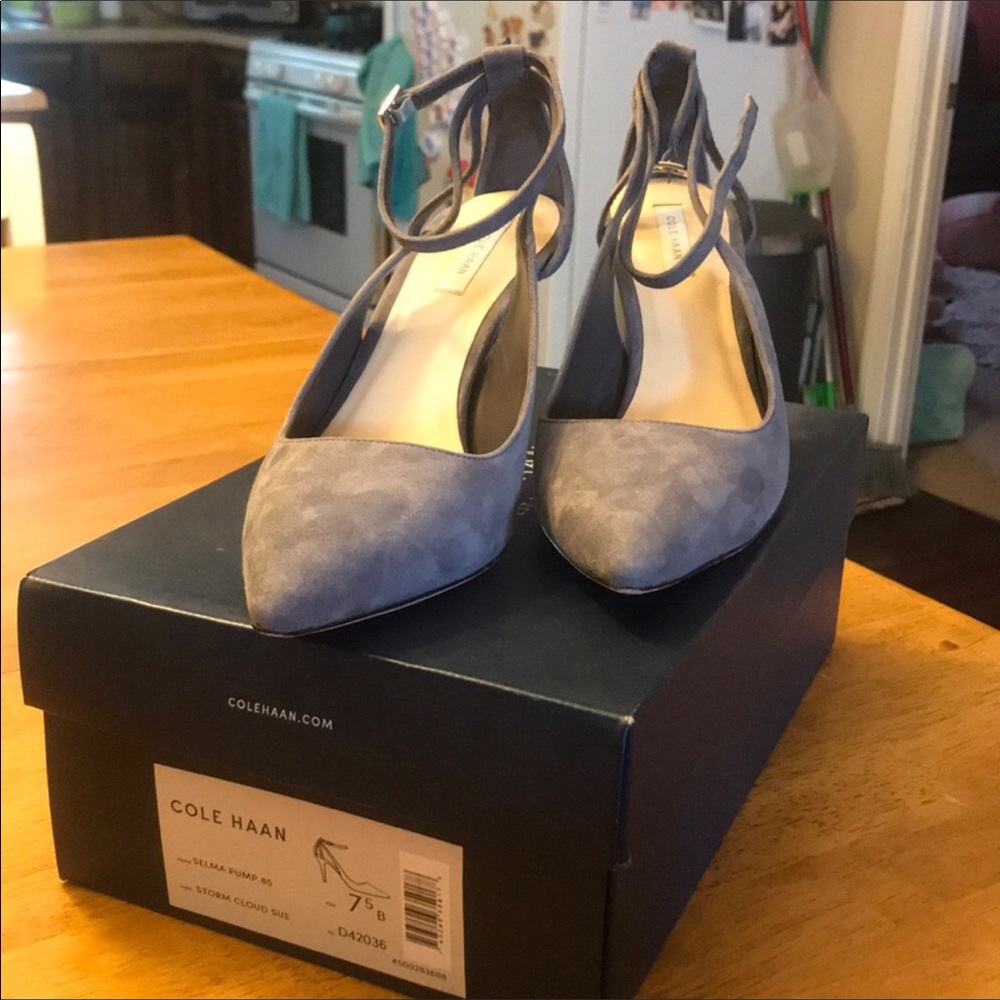 In search of: Cole Haan suede gray heels  7.5 or 8